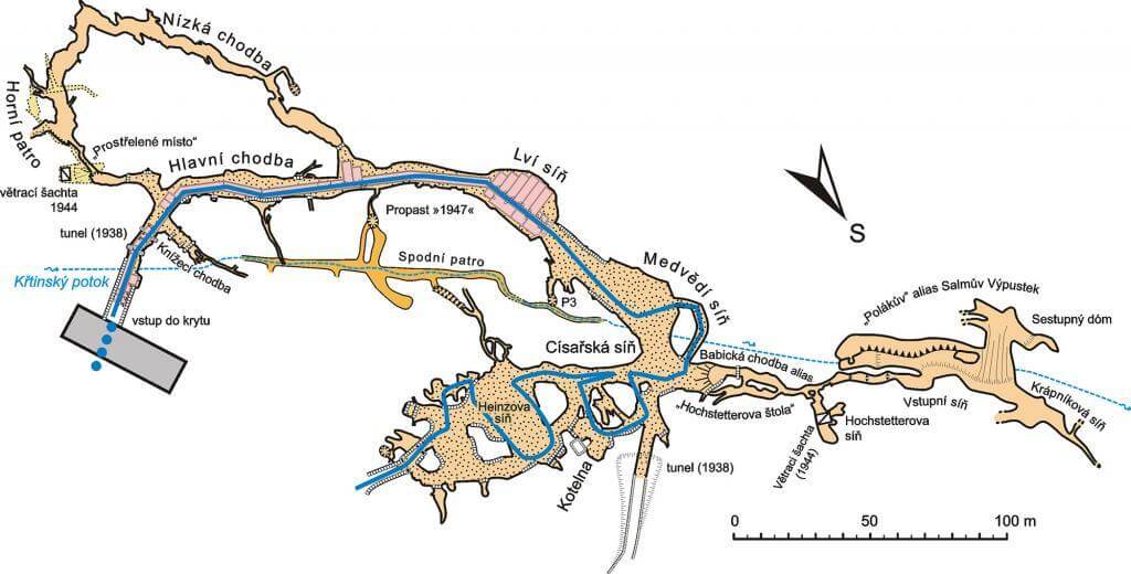 Map of the Vypustek Cave